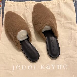 Jenni Kayne Taupe Shearling Mules- Never worn